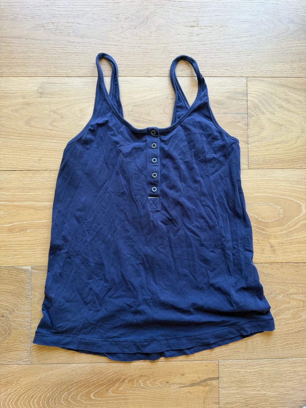 lululemon athletica Navy Button-Front Tank
